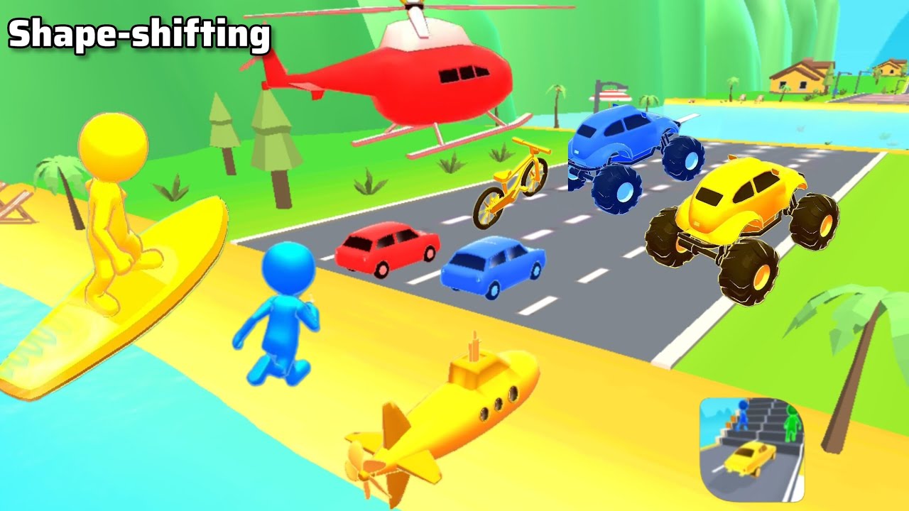 Shape Runner 🚦Shape-Shifting♻️| Funny😅Running Race🏃|Satisfied Game🧠#shapeshifting# ...