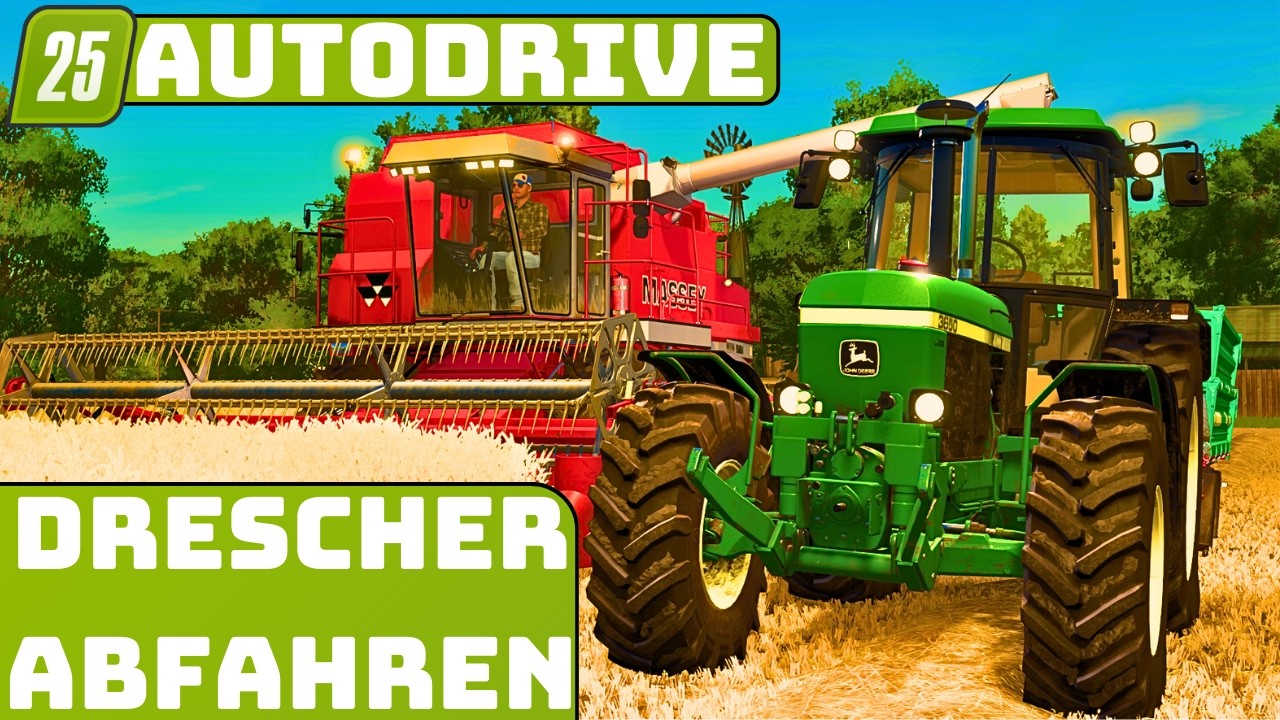 LS25 AUTODRIVE Tutorial🚜: Drescher-Abfahren wie ein Experte! #2