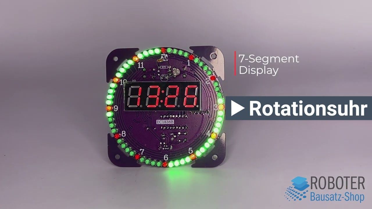 RBS11662 Bausatz Rotation LED Uhr DS1302