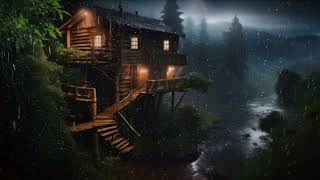 Heavy rain Sounds for sleep 99% Instantly | Rain at Night for sleep, ASMR relaxing, Stres, Insomnia