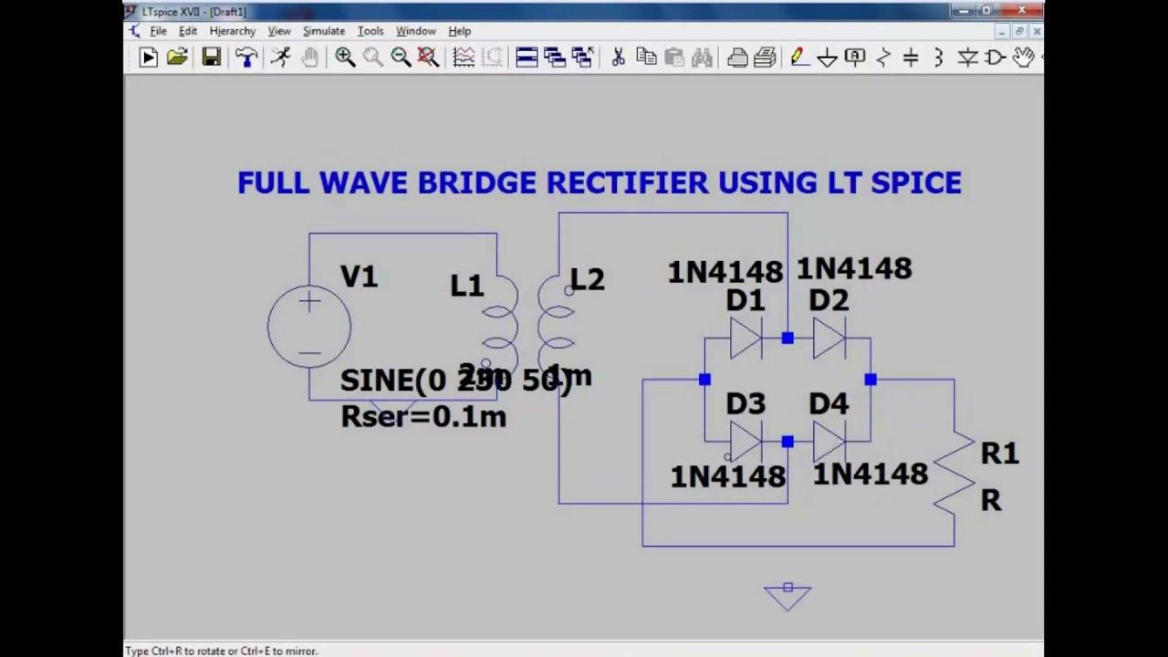 Full Wave Rectifier using LTspice YouTube