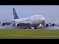SPECTACULAR HEAVY WET LANDINGS &amp; TAKE OFFS |  Amsterdam Schiphol Airport