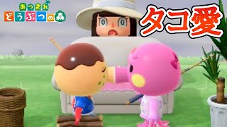 あつ森】タコヤとタコリーナに密着！！タコンビ可愛すぎ