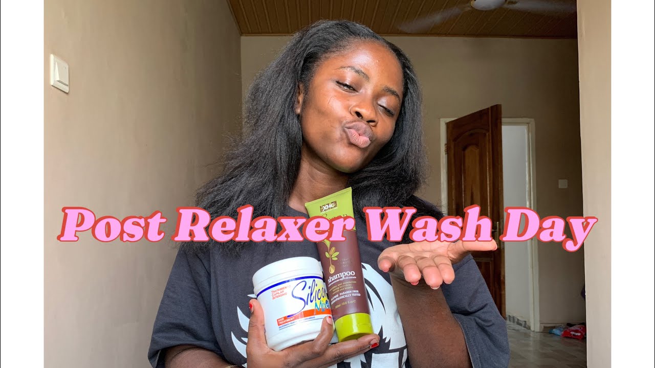 Wash Day After Relaxer | One Week Post Relaxer - YouTube