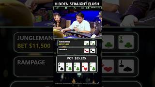 HIDDEN STRAIGHT FLUSH #poker #shorts