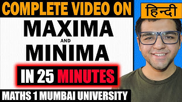 Maxima and Minima Engineering Mathematics in Hindi