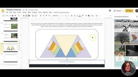 Interactive Google Slides for Visual Art - Principle of Balance