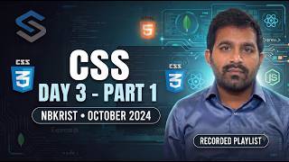 🔥Day 3 – Part 1|MERN Stack 14 Days Live Training | CSS Fonts, Text & Box Shadow| NBKRIST |Oct 2024 🚀