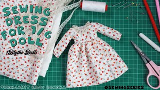 Sewing Dress for 1/6 Doll | Menjahit Baju Boneka