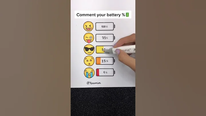 Comment your battery % 🔋😜 #shorts #art #emoji #drawing #artist