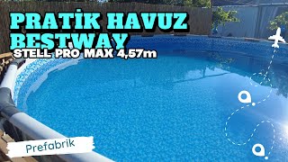 Pratik Havuz - Aile Boyu Bestway Prefabrik Yüzme Havuzu Kutu Açılış Ve Kurulum Aşaması