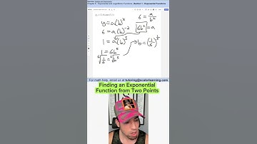 Finding an Exponential Function from Two Points #scalarlearning #maths #satprep