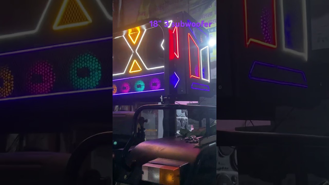 18inch 3 subwoofer tractor music system 