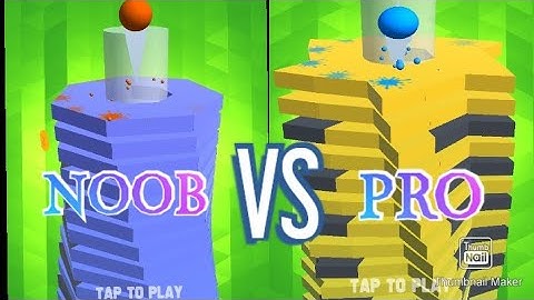 NOOB VS PRO GAME PLAY - Drop Stack Ball Game