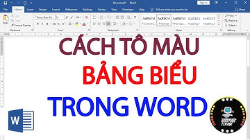 Cách tô màu bảng biểu trong word