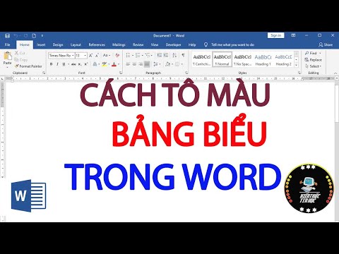 Cách tô màu bảng biểu trong word