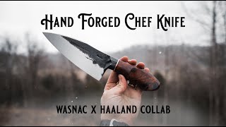 Making a hand forged Integral Chef Knife  WASNAC X HAALAND collab