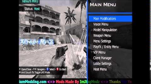 MW3 Xenium Mod Menu TU23
