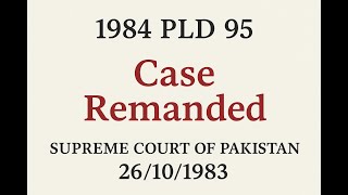 PLD 1984 SC 95 | Supreme Court on Zina & Nikah Validity”