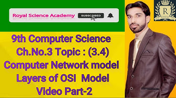 Computer Network Models | 9th computer new book chapter 3 | P-2