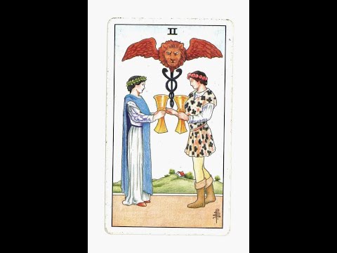 Two of Cups ชุด Rider Waite Tarot