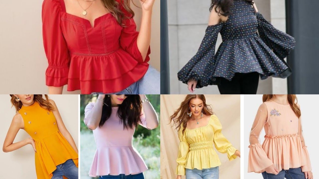 different types of peplum tops