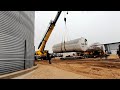 Huge Crane Struggles To Lift 32000lbs Tank!!!