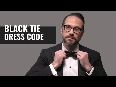 what is a black tie wedding dress code