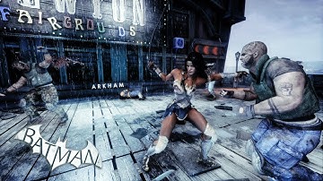 WONDER WOMAN: Whipping Up a Frenzy | Batman Arkham Knight | COMBAT