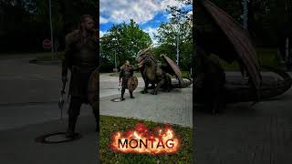 Drachen-Montag: Ein Wikinger macht Dienst! 🐉🛡️ #vikings #dragon #drache #montag #shorts