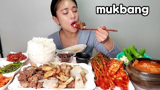 🥓삼겹살🌶실비김치 실비파김치🔥김치찌개  먹방 Korean food Spicy Kimchi&Poke belly&kimchi jjigae Mukbang eating show