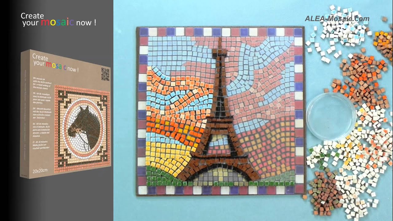 ALEA-mosaic.com - Mosaic Kit 7'' Square, 20x20cm,