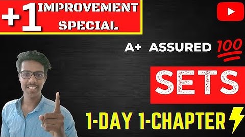 Plus one Improvement exam maths class chapter 1 sets revision.one day one chapter. #plusone