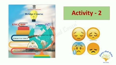 Std.9th English Bridge course Activity-2