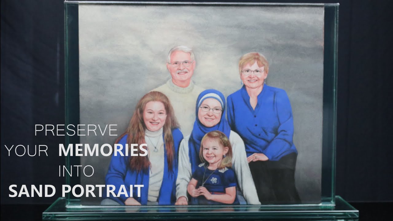 Family Sand Portrait from Photo | Portrait Painting From Photo | Sand Art | Sand Painting Vietnam