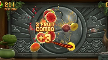 Fruit Ninja 2: Scoring 300 points in zen mode.
