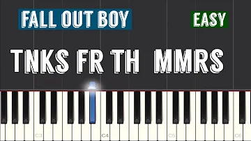 Fall Out Boy - Thanks For The Memories Piano Tutorial | Easy