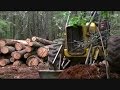 John Deere 440-B Skidder and Modified Stihl 440 w/32" bar - Hot Logging