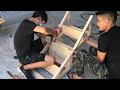 Best Woodworking Project From Pallet Wood // How To Build A Handy And Sturdy Ladder Chair -  DIY!