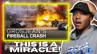 Grosjean's Insane Fireball Crash | Formula 1: Drive To Survive S3 | REACTION!