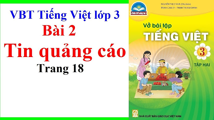 Giải bài tập tiếng việt lớp 3 trang 18 năm 2024