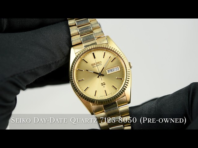 Seiko Day-Date Quartz 7123-8050 (Pre-owned) - YouTube