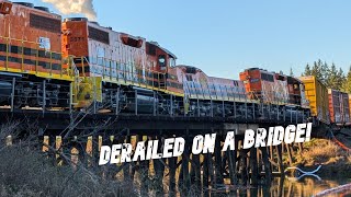 Pnwr Train Derailment On A Bridge Toledo Or