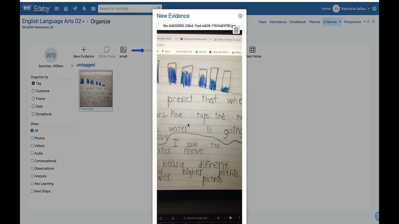 Organizing Evidence in Edsby for GSCS