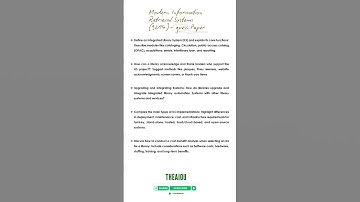 Modern Information Retrieval Systems (9214) Guess Paper #9214 #9214guesspaper #9214book