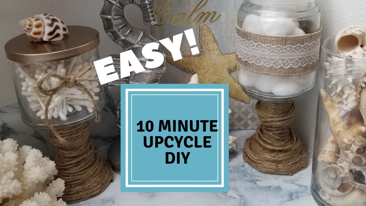 EASY CANDLE JAR UPCYCLE RUSTIC SHABBY CHIC BEACH DECOR YouTube