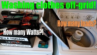 How many loads of laundry can be washed with a 12v 100ah Lifepo4 Battery?  Let's find out!
