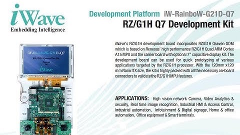 Renesas RZ/G1H QSeven Kit with 4Camera Display Demo