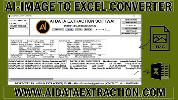 Data Entry Images into Excel Converter Software | Data Entry Image to .xlsx Converter Software