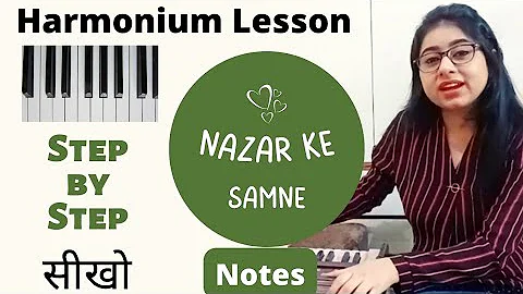 Nazar Ke Samne Jigar Ke Pass - Harmonium/Piano Notes with Music | Kumar Sanu Song #Tutorial